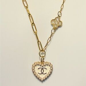 Gold Heart Pendant Necklace